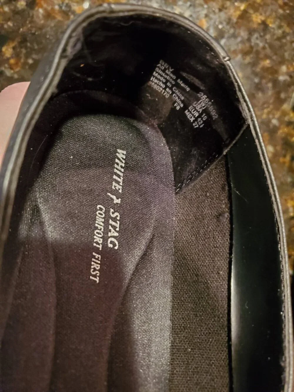 White Stag Leather Loafers Size 10W Black